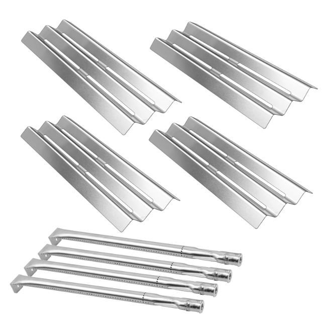 Photo 1 of ***USED*** Grill Replacement Parts for Napoleon Gas Models LEX485/605/730 LE LD485 Series Grills S81001, Stainless Steel Heat Plate Tent Shields and Heavy Duty Burner Tubes, BBQ Repair Kit, Pack of 4
