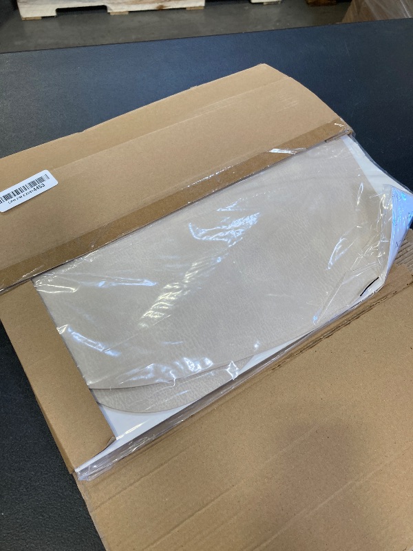 Photo 1 of AHHFSMEI Placemats Set of 4 Faux Leather Place mats for Dining Table Heat-Resistant Non-Slip Washable Waterproof Coffee Mats Easy Clean Table Mats and 6 Coasters(BEIGE 4)