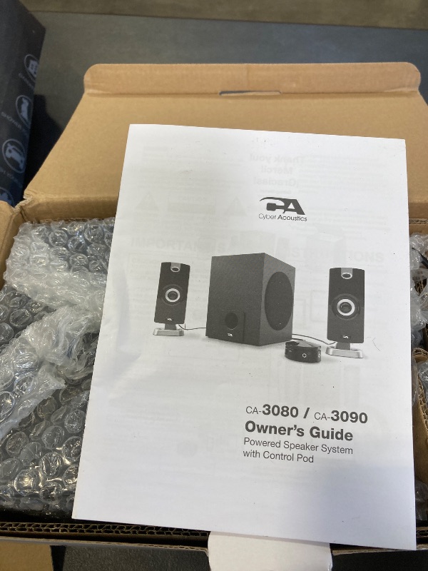 Photo 1 of Cyber Acoustics CA-3090 2.1 Speaker System with Subwoofer with 18W of Power – Easy Setup and Convenient Controls, Great for Music, Movies, and Gaming