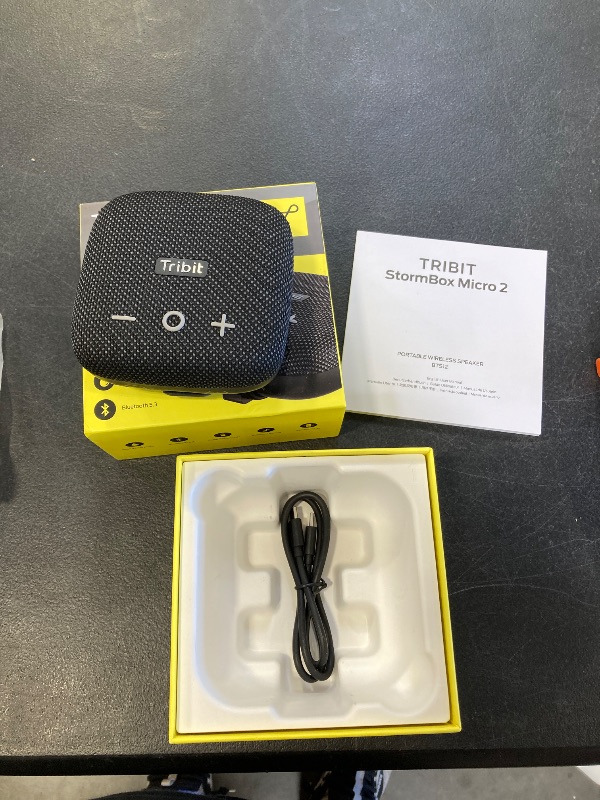 Photo 1 of Tribit StormBox Micro 2 Wireless Portable Speaker: 10W Loud Deep Bass Sound, IP67 Waterproof Bike Speaker with Bluetooth 5.3, 12H Playtime, TWS Pairing for Camping Travel Hiking