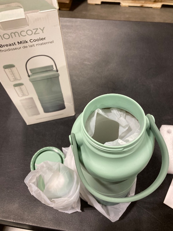 Photo 1 of Momcozy 22oz Portable Breast Milk Cooler for Outdoor, Life Saver with 360° Total Cooling for 24 Hours, Larger Capacity Travel Breastmilk Chiller with 2pcs Baby Bottles for Breastmilk Storage, Green