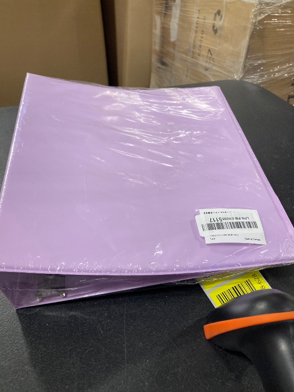 Photo 1 of SUNEE 3 Ring Binder 2 Inch, Clear View Binder Three Ring PVC-Free (Fit 8.5x11 Inches) for School or Office Supplies, Purple, 1 Pack