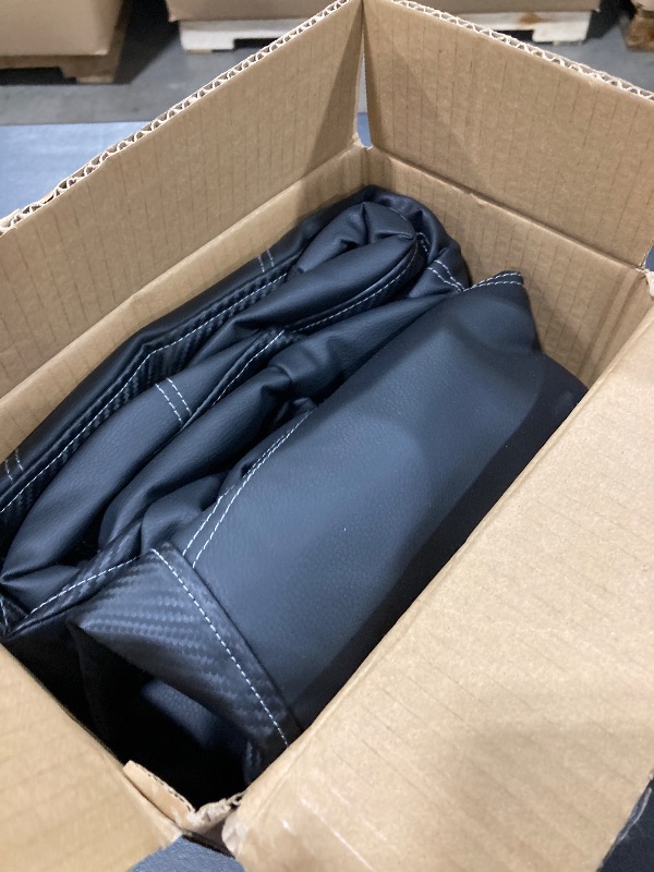 Photo 1 of PIC AUTO Leather Car Seat Covers, Sports Carbon Fiber & Mesh Design, High-Back Two Front Set, Waterproof Automotive Seat Covers, Airbag Compatible, Universal Fit for Most Cars (Black & Black)