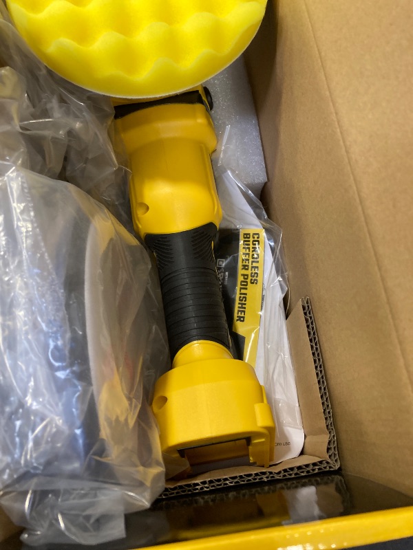 Photo 1 of VERVEWAVE Cordless Buffer Polisher Kit for Dewalt 20V Battery (No Battery), 6-Inch Orbital Car Polisher Variable Speed 1800—5500 RPM, 17PCS Polishing Accessories, for Car Polishing/Waxing (Tool Only)