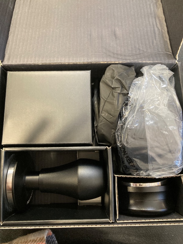 Photo 1 of Normcore 58.5mm 7-in-1 Barista Kit: Coffee Tamper, Distributor Tool, WDT with Stand, Dosing funnel, Puck Screen Set, Compact Tamping Mat, Portafilter Stand, Barista Essentials Kit for 58mm baskets