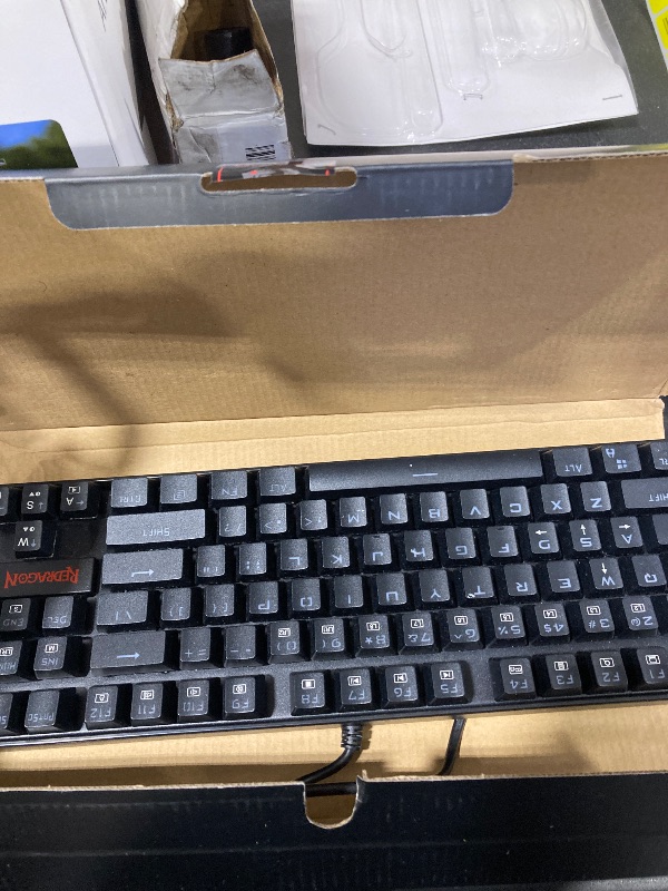 Photo 1 of Redragon K552 Mechanical Gaming Keyboard, 87-Key Compact, LED Gaming Keyboard with Red Switches, Anti-Ghosting, Metal Frame for PC Gaming & Typing, Beginner-Friendly (Black)