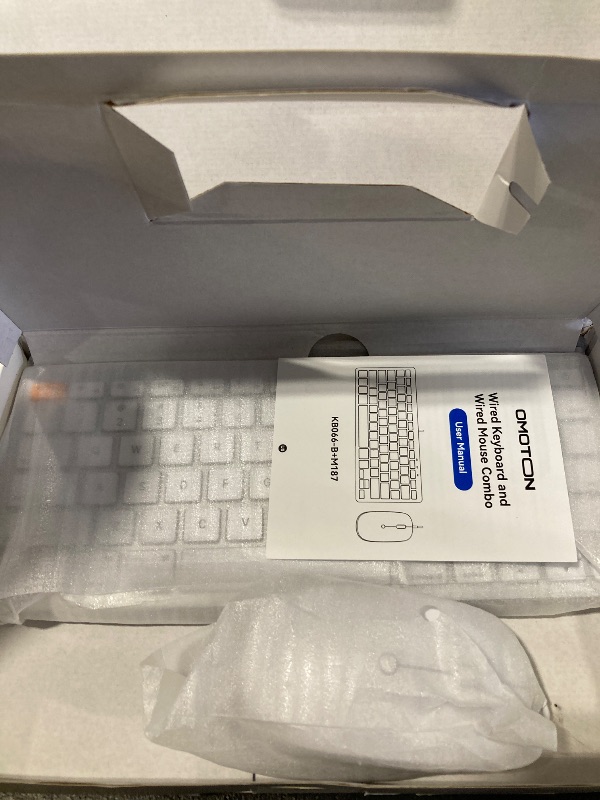 Photo 1 of OMOTON Wired Keyboard and Mouse Compatible with Mac, Keyboard with Dual Interface (Type-C and USB A), Mouse with USB A Interface for MacBook Pro/Air, iMac, Mac mini/Pro, White