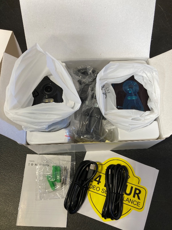 Photo 1 of 2K Security Cameras Wireless Outdoor, 2 Pack Battery Powered WiFi Cameras for Home Security with AI Motion Detection, Spotlight Color Night Vision, 2-Way Talk, Siren Alarm, IP65, Cloud/SD Storage