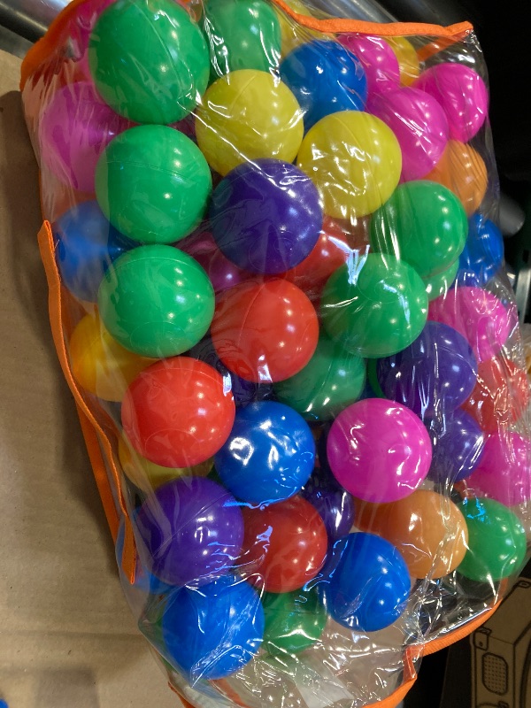 Photo 1 of Vanland Ball Pit Balls for Baby and Toddler Phthalate Free BPA Free Crush Proof Plastic - Multicolored Pit Balls in Reusable Play Toys for Kids with Storage Bag