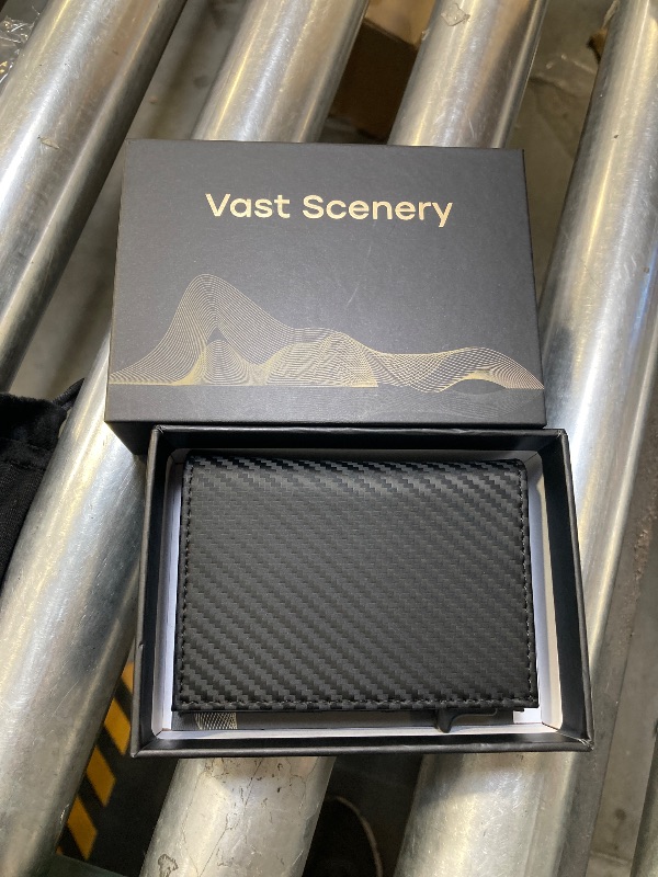 Photo 1 of Vast Scenery Wallet for Men - Sleek & Functional - Secure RFID Blocking Wallet with Smart Metal Pop Up Credit Card Holder, Minimalist Slim Front Pocket 11+ Cards ID Window Cash Slot, Gift for Him