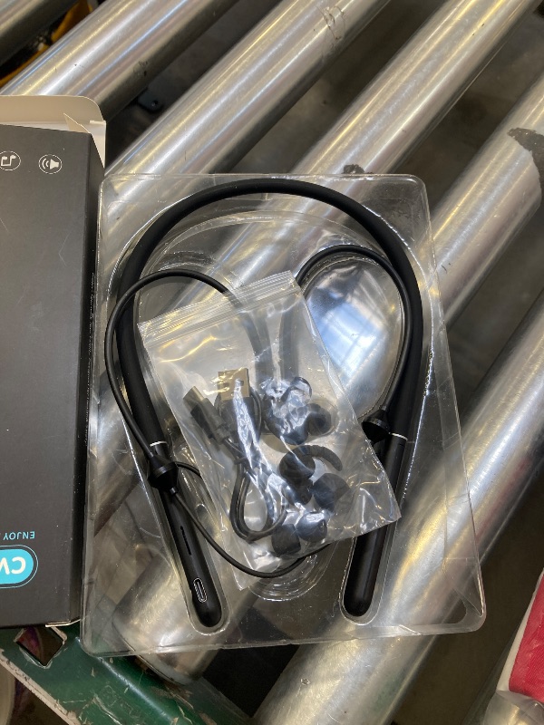 Photo 1 of Air Tube Bluetooth Headphones with LED Battery Display,EMF Free Neckband Wireless Earbuds with 25H Playtime,HD Bass Airtube Headphone Emf Free with Mic And Controls,Airtube Earbuds For Sleep,Work,Gym
