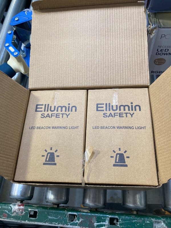 Photo 1 of ELLUMIN 6" Flashing Light, Blue LED Strobe Light Beacon with Magnetic Base for Vehicle Forklift Truck Tractor Golf Carts UTV Car Bus and Club Party Show Bar(Blue,2 Pack