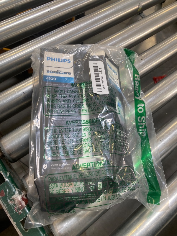 Photo 1 of Philips Sonicare 4100 Rechargeable Electric Toothbrush, with Pressure Sensor, 2 Intensity Settings, SmarTimer and QuadPacer, 14-Day Battery Life, White, Model HX3681/23