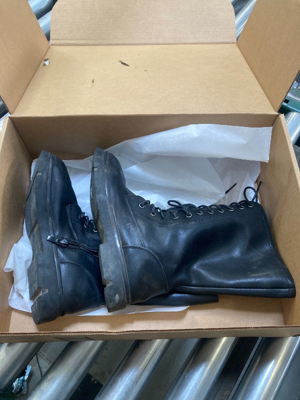 Photo 1 of kkdom Boys Girls Lace Up Side Zipper Mid Calf Combat Boots Size 4