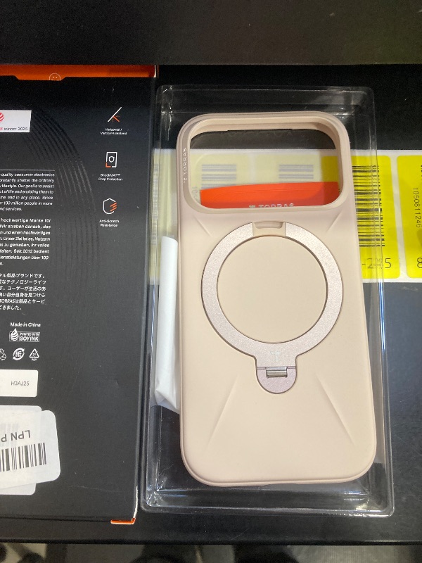 Photo 1 of TORRAS Q3 Silicone 360 Spin for iPhone 17 Pro Case with Stand, Fit for MagSafe, Magnetic Ring Kickstand with Camera Control, Liquid Silicone Rubber Soft Phone Case for iPhone 17 Pro 6.3'', Dune Beige