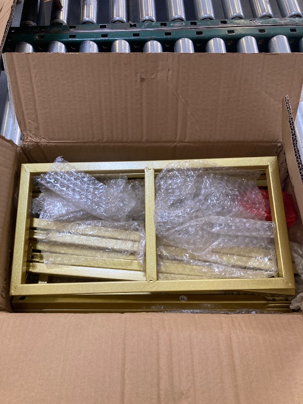 Photo 1 of 8FT x 8FT Backdrop Stand Heavy Duty with Base, Gold Portable Adjustable Pipe and Drape Backdrop Stand Kit, Square Metal Arch Party Frame for Wedding Birthday Parties Banquet Decorations