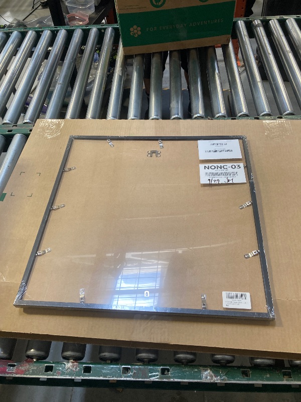 Photo 1 of 8x18 Picture Frame, Display Pictures 8x8 with Mat or 18 x 18 Without, Wall Hanging Square Frames, Black, 1 Pack