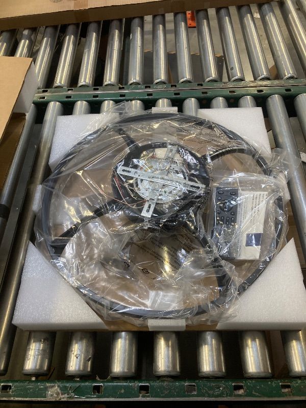 Photo 1 of 20" Ceiling Fans with Lights and Remote, Low Profile Fandelier Ceiling Fan, 3000-6000K Dimmable Modern Smart Flush Mount LED Blade Fan Light, 6 Wind Speeds for Bedroom, Living Room (Black)