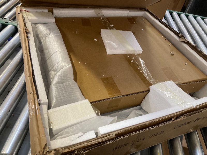 Photo 1 of Black Round Table Modern Dining Table Marble Texture Tulip Round Kitchen Table Mid Century Coffee Table for Living Room, 24 inch