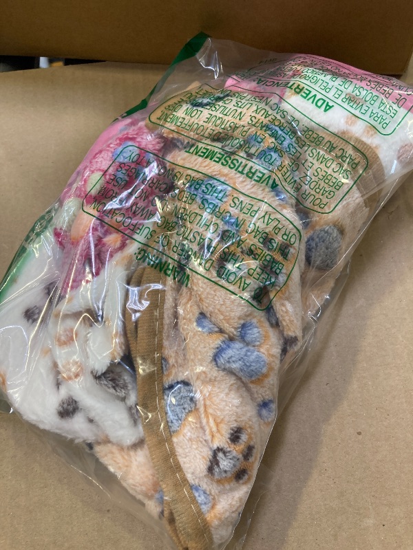 Photo 1 of 1 Pack 3 Blankets Super Soft Fluffy Premium Fleece Pet Blanket Flannel Paw Printed Throw for Dog Puppy Cat (Small 23x16'', Brown, Pink, White)