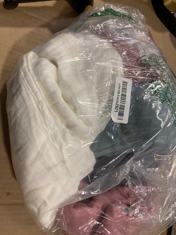 Photo 1 of 47 x 47 Inches Muslin Swaddle Blankets Cotton Newborn Receiving Blankets Breathable Colorful Baby Swaddle Soft Baby Registry Essentials Gift for Unisex Boy Girl(Solid Colors)