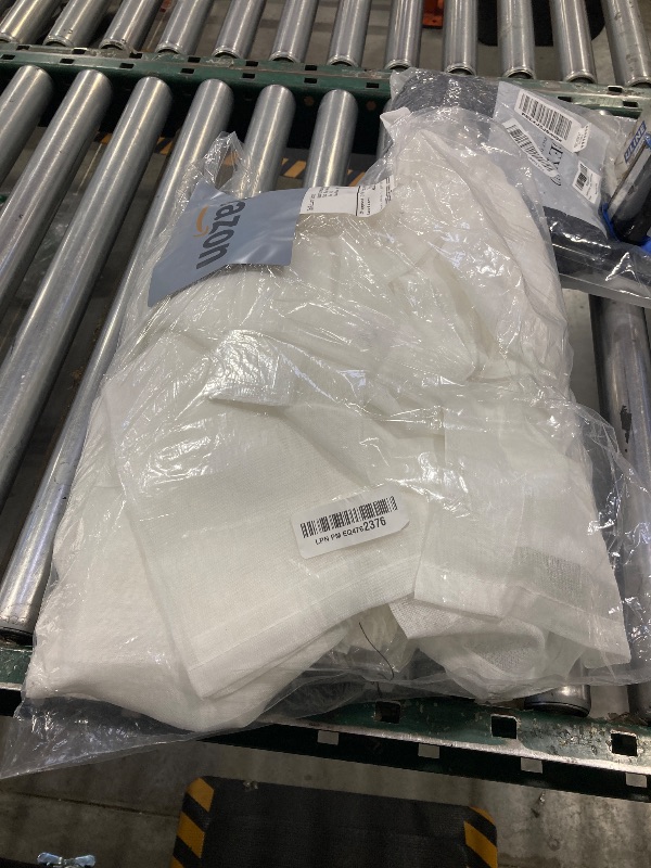 Photo 1 of 8 Panels Canopy Curtains White Canopy Bed Curtains for King Full/Queen and Twin Bed Frame,Eight Poster Bed Canopy Curtains Drapes,Sheer Canopy Bed Drapes with Top and Self-Adhesive Velcro (42"x74")