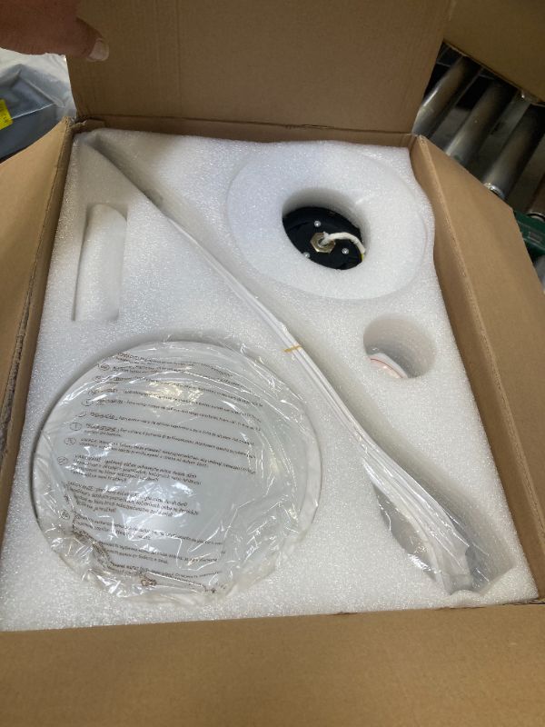 Photo 1 of 46" Ceiling Fans with Lights Remote/APP Control, Low Profile Ceiling Fans with Dimmable White Colors+Ring RGB Lights, 6 Speeds 5 Reversible Curved Blades for Kids Room Bedroom Living Room Bar, White