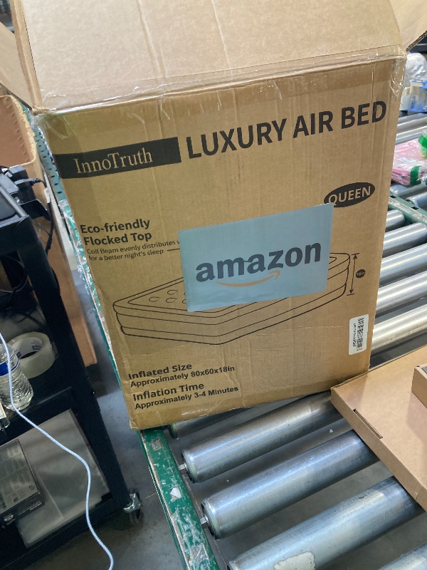 Photo 1 of InnoTruth Air Mattress Queen with Built in Pump, Inflatable Mattress Blow up Mattress, Family Choice Award Winner, 18" Colchones Inflables Foldable Air Bed for Guest & Home, Ideal for Camping, 650lbs