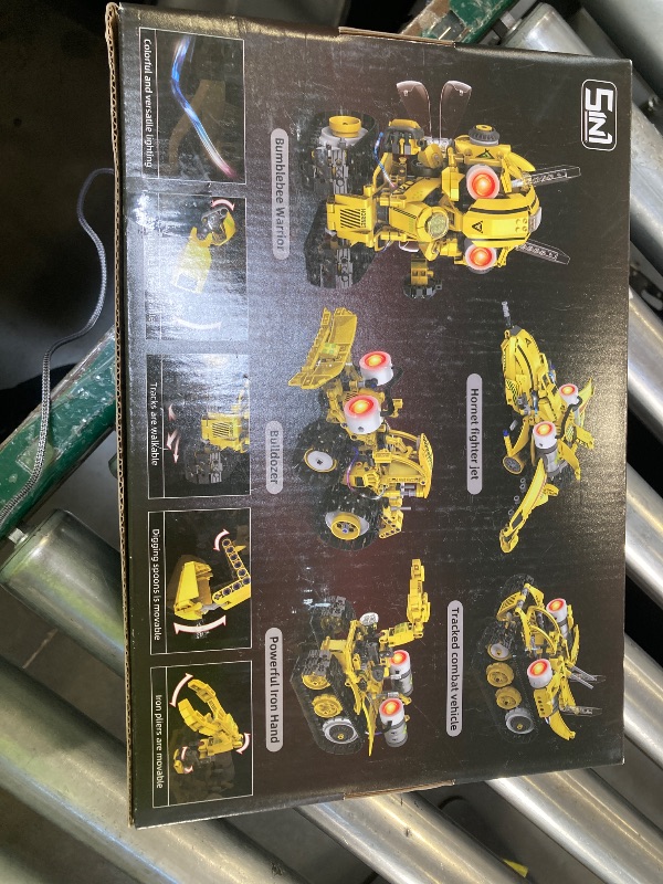 Photo 1 of 5-1 robot build for kids. robots pro 5 in 1 yellow robot toy for kids.