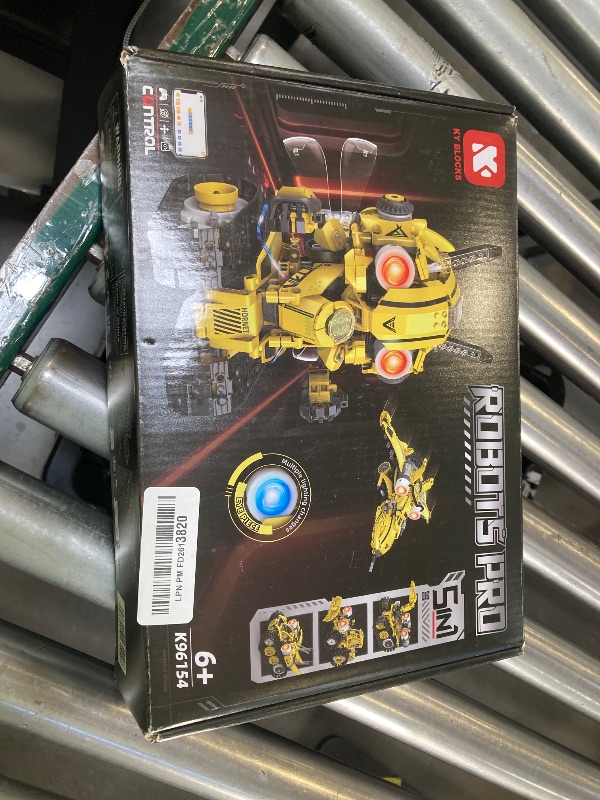 Photo 1 of 5-1 robot build for kids. robots pro 5 in 1 yellow robot toy for kids.
