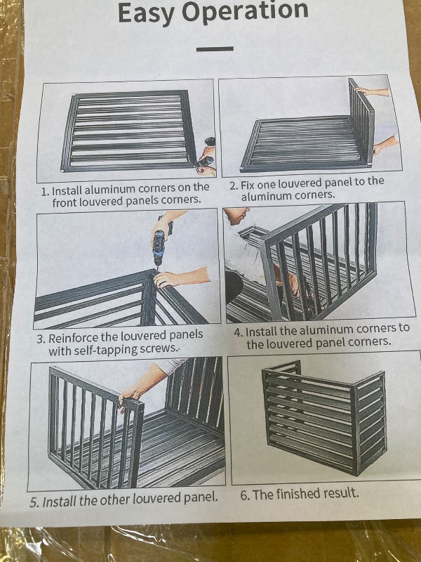 Photo 1 of Aluminum Mini-Split Condenser Cover, Air Conditioner Shade Covers for Outside, Fencing to Hide Air Conditioner, Shelf Plant Stand for Outdoor