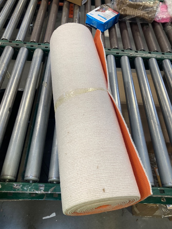 Photo 1 of 1 Roll of Indoor Stair Protectors, for Carpeted Stairs Non Slip Floor Protector, 236.22'' x 27.55' Carpet Protector, Stair Protective Covers, for Hallway, Living or Dining Room Use (White)