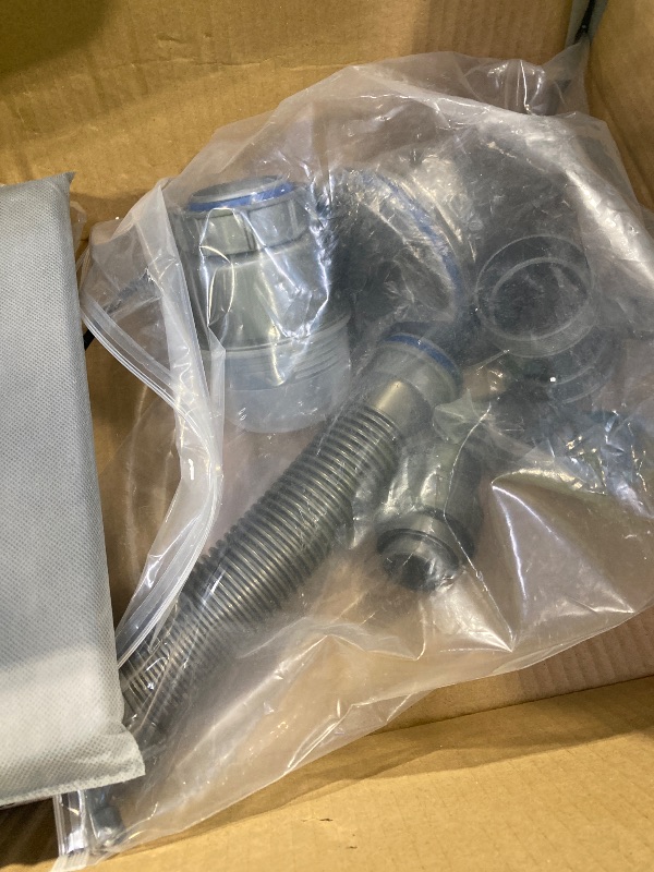 Photo 1 of 33x22 Inch Nano Black Kitchen Single Bowl Sink With Flying Rain Waterfall, Integrated Workstation, Pull-Out Tap, Drain Basket, Two Waterfalls (33 * 22 * 10 Inch)