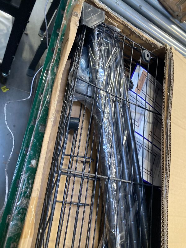 Photo 1 of 3-Tier Steel Wire Shelving Unit in Black (36 in. W x 54 in. H x 14 in. D)