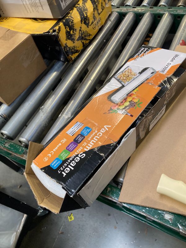 Photo 1 of 75Kpa Vacuum Sealer,6-in-1 Food Sealer for Freshness Storage,with Digital Timer, Moist/Dry Modes, Built-in Cutter & 10 Vacuum Bags (silver)