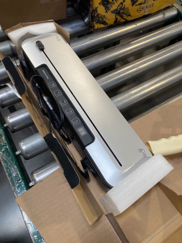 Photo 1 of 75Kpa Vacuum Sealer,6-in-1 Food Sealer for Freshness Storage,with Digital Timer, Moist/Dry Modes, Built-in Cutter & 10 Vacuum Bags (silver)