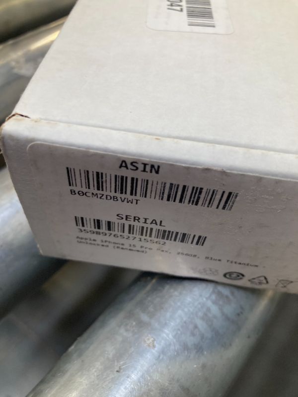 Photo 1 of Apple iPhone 15 Pro Max, 256GB, Blue Titanium - Unlocked (Renewed)