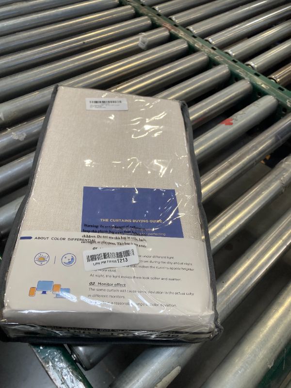 Photo 1 of 100% Blackout Shield Linen Blackout Curtains for Bedroom 108 Inches Long, Back Tab/Rod Pocket Living Room Drapes, Thermal Insulated Blackout Curtains 2 Panels Set, 50" W x 108" L,Cream