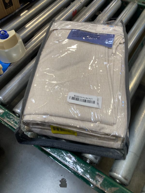 Photo 1 of 100% Blackout Shield Linen Blackout Curtains for Bedroom 108 Inches Long, Back Tab/Rod Pocket Living Room Drapes, Thermal Insulated Blackout Curtains 2 Panels Set, 50" W x 108" L,Cream