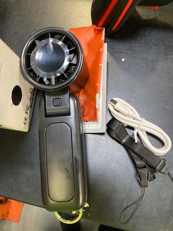 Photo 1 of 4 in 1 Portable Handheld Turbo Fan, 9000RPM High-Speed Mini, 180° Foldable, 1-100 Speeds, Up to 15H Use, 5000mAh Battery, Powerful Personal Cooling, Hand Held Fan for Travel, Indoor & Outdoor