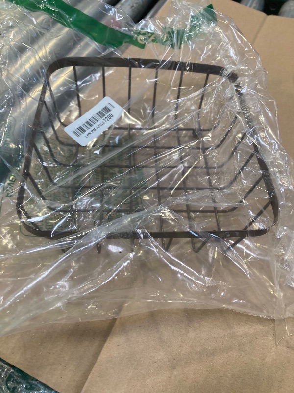 Photo 1 of 2 Pieces Napkin Holder for Table, Modern Flat Metal Paper Napkin Holder for Kitchen or Dining Room, Square Metal Lattice Basket, Restaurant Towel Dispenser(Bronze)