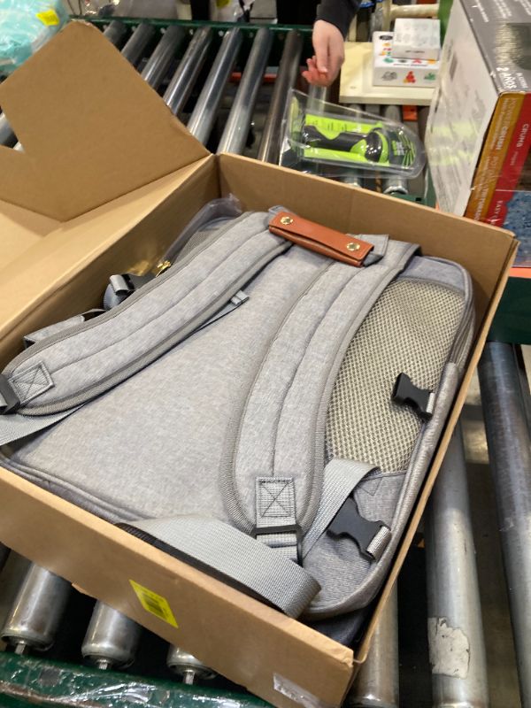 Photo 1 of Picnic Backpack Bag for 4 Person with Cooler Compartment and Wine Holder,Fleece Blanket,Cutlery Set,for Camping,Beach,Day Travel,Hiking,BBQ and Family/Couples Gifts,Accessories,Supplies(Light Gray)