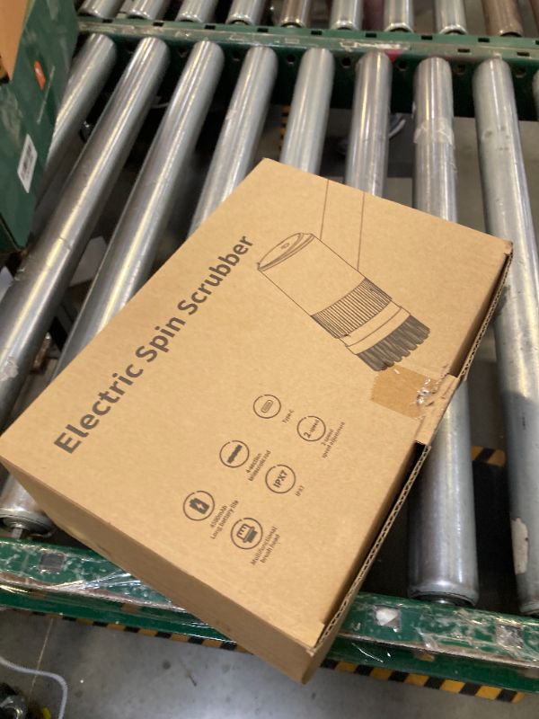 Photo 1 of AIRROBO Electric Spin Scrubber, Cordless Electric Scrubber for Cleaning, 300 Mins Runtime, 6 Brush Heads, 47" Adjustable Handle, IPX7 Waterproof for Bathroom, Kitchen, Floors, Tiles, Car Cleaning