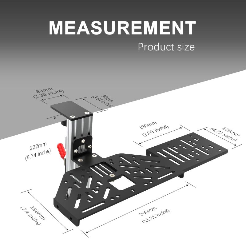 Photo 1 of EG STARTS 1 Set Desk Mount for Sim Racing Wheel Stand Simulator Cockpit Wheel Stand Racing Steering Shifter Mount fit for Logitech G25 G27 G29 G920 G923 Thrustmaster T248 T300 T-GT TS-PC T500 T818