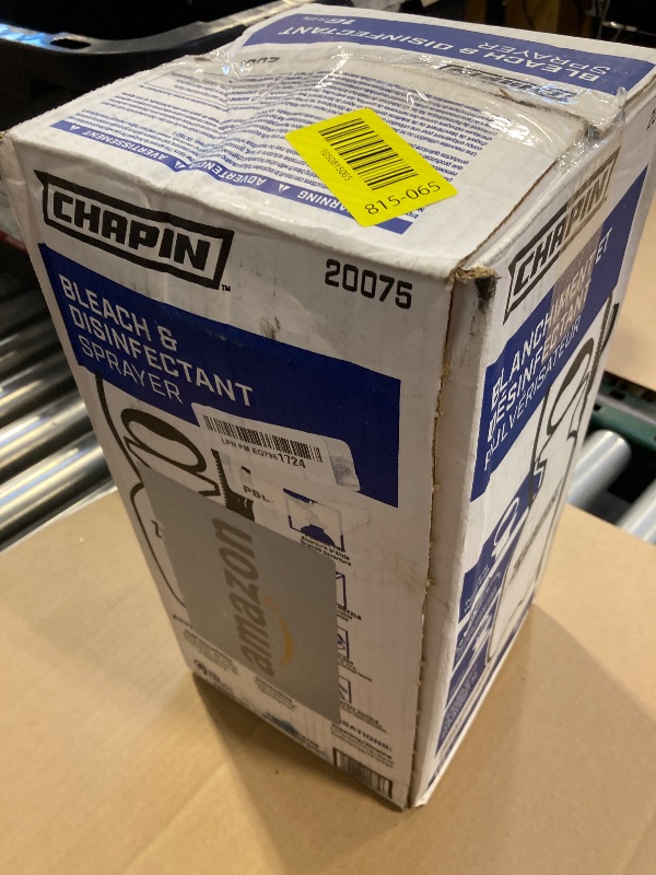 Photo 1 of Chapin 20075 Disinfectant Bleach Sprayer, 1 Gallon, Made in The USA, Adjustable Cone Nozzle, Compatible with Bleach Solutions and Fungicides, Translucent White