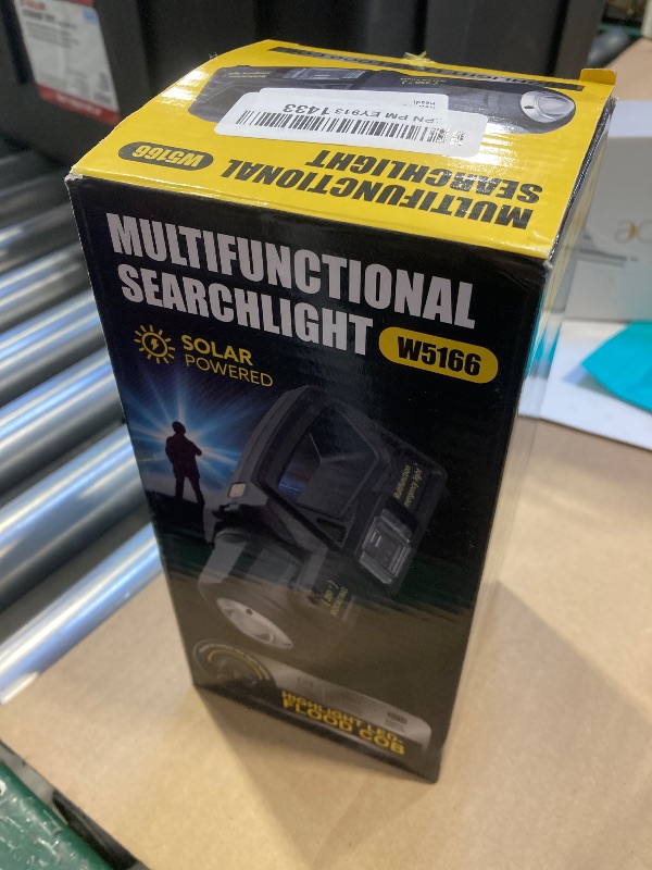 Photo 1 of Spotlight Rechargeable Flashlight High Lumen 2,000,000L, 9 Modes 350° Rotatable Super Bright Led Spot Light Outdoor Handheld with Solar Powered & USB C, Long Lasting Battery, Waterproof for Emergency