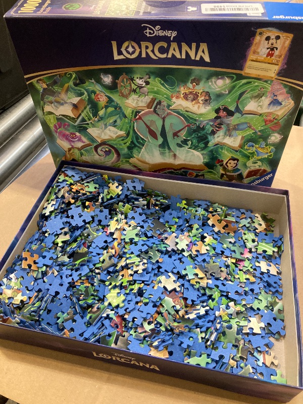 Photo 1 of Ravensburger Disney Lorcana - Glimmers of The Realm: Emerald 1000 Piece Jigsaw Puzzle | Premium Quality Made in Europe | FSC Certified Materials