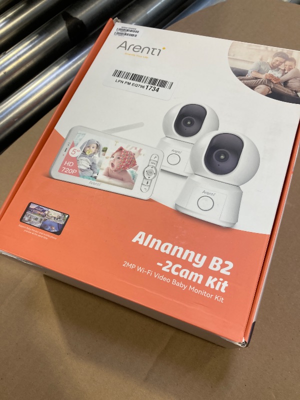 Photo 1 of ARENTI Baby Monitor 2 Cameras, Smart Baby Camera with 5-Inch Wireless Display, Super Night Vision, Temperature Sensor, Sound Detection, Auto Motion Tracking, 2-Way Audio, VOX Mode(B2 Set)
