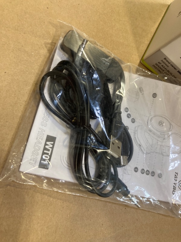 Photo 1 of Tatybo 2.4GHz Wireless Gaming Headset for 40Hr+, Bluetooth 5.3 Wireless Headset with 360°Adjustable ENC Mic, Gaming Headphones for Ps5, Ps4, PC, Switch, Phone