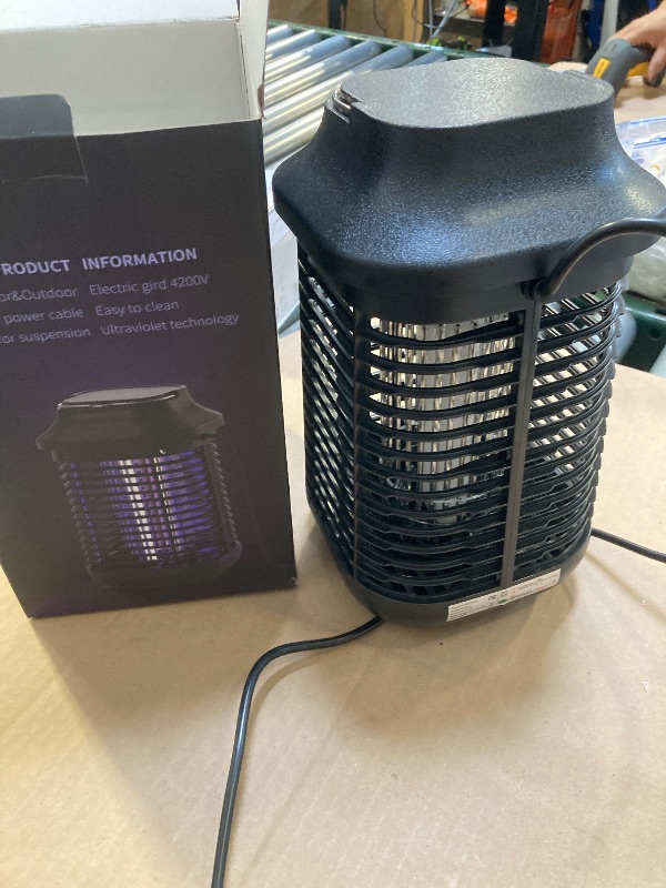 Photo 1 of Bug Zapper Outdoor/Indoor,Mosquito Zapper 4200V High Powered Waterproof Electronic Mosquito Killer,15W UVA Mosquito Lamp Bulb,Fly Traps Patio Insects Killer,Trap Killer for Home,Kitchen, Backyard